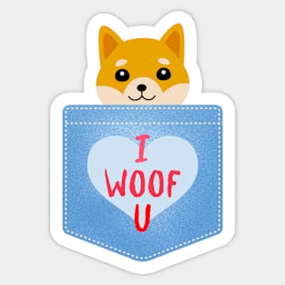 I woof u Sticker